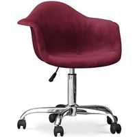 silla de oficina con reposabrazos - silla de escritorio giratoria con ruedas - grev rojo o