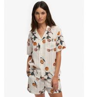 superdry para mujer w4010586a camisa beach printed beige s casual algodon manga corta