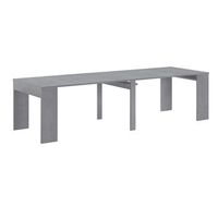 mesa consola extensible 58-302x90 cm epsilon gris cemento 90 x 75 x 49 cm