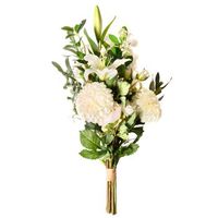 ramo de flores artificiales 67 cm decoracion de mesa hecho a mano blanco parreira