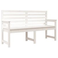 banco de jardin madera maciza pino blanco 1595x48x915 cm vidaxl