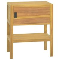 armario de bano madera maciza de teca 60x40x75 cm vidaxl