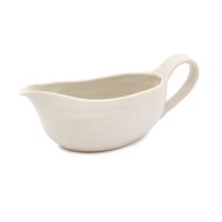 salsera gravy boat ceramica de gres blanca 400ml