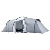 outsunny tienda de campana outsunny poliester gris oscuro 590x245x193 cm