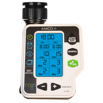 Programador De Grifo Rain Amico+. Disponible En 1 Y 2 Zonas (2 Zonas)