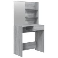 tocador con espejo color gris sonoma 745x40x141 cm vidaxl