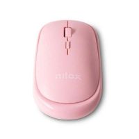 raton nilox inalambrico usb-a 1600 dpi rosa recargable compacto