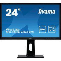 iiyama prolite b2483hsu-b5 full hd 24 lcd monitor - black black