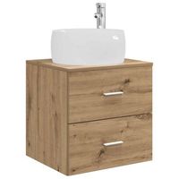 vanidad con lavabo de pared roble artisan 495 x 445 x 66 cm vidaxl