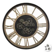 reloj con mecanismo paul diam 57 cm metal y madera