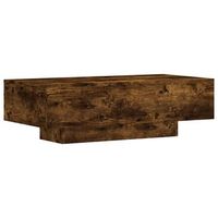 mesa de cafe - mesa de centro madera de ingenieria roble ahumado 100x495x31cm