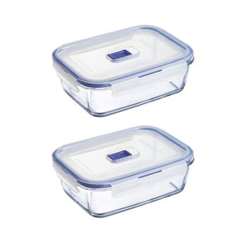 Set 2 recipientes vidrio opal 122 cl