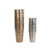 jarron set 2 aluminio 31x31x106 dorado