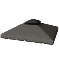 outsunny toldos para pergolas recambio 3x3 m solo tela con doble techo y drenaje gris claro   aosom espana