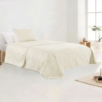 colcha verano beige colcha cubre cama fina suava para cama 90105135150180 con funda de almohada