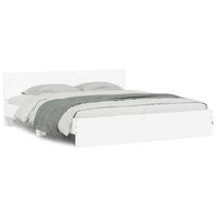 cama matrimonial  cama para adultos  estructura de cama con cabecero blanca 200x200 cm