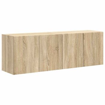 Mueble De Tv Montado En La Pared 2 Uds. Roble Sonoma Vidaxl