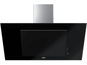 Campana decorativa - Teka DVT 98660 TBS, 3 Velocidades + intensiva, 584 m³/h, 90 cm, Negro