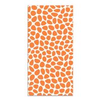 alfombra vinilica naranja 200x200cm patron empedrado