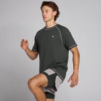 camiseta velocity ultra sin costuras para hombre de mp - negro lavado - l