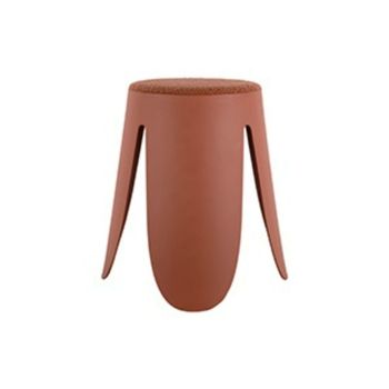 Taburete de plástico h46cm - rojo ladrillo