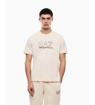 EA7 para hombre. 7M001307_AF10375 Camiseta Visibility beige (XL), Casual, Algodón, Manga corta