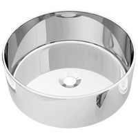 lavabo 40x15 cm ceramica plateado vidaxl