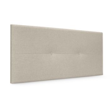 Cabecero De Lino Natural Con Botones 110x50cm Camas 105 - Beige