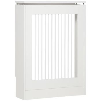 Cubierta de radiador 60x18x84 cm blanco