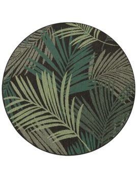Alfombras de interior y exterior Ostenza negro 200 cm redondo