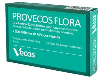 Vecos Nucoceutical Provecos Flora 15 Cápsulas Gastrorresistentes