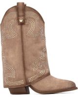 de xti botas cowboy xti 144467 con bordados estilo western beige