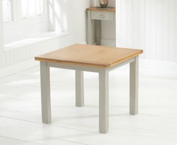 Somerset 90cm Oak and Grey Painted Flip Top Extending Dining Table