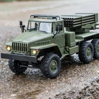 wpl b36-2 116 24g 6wd rtr coche rc lanzador de cohetes de granizo bm-21 camion militar vehiculo crawler de roca modelo