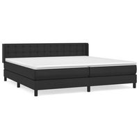 cama tapizada 203x203x88 cm vinilo - negro