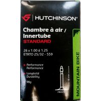 hutchinson  camara 26x100-125 valvula presta 48mm - camara de aire hutchinson medida 26x100 a 125 etrto 2532 - 559 valvula 48mm peso segun fabricante 98gr