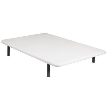 Base Tapizada 150x182 Indie Blanca 26cm + 4 Patas Y Montaje Incluido