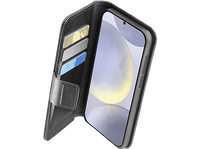 funda movil - cellularline book agenda para samsung galaxy s25 ultra con tapa tarjetero cierre magnetico negro