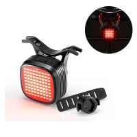 rockbros luz trasera inteligente para bicicleta con sensor de freno 12 modos de luz retroalimentacion de vibracion sincr