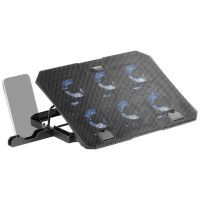 mars gaming mnbc23 base refrigeradora y stand negro para portatil hasta 16