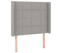 vidaxl cabecero con orejas de tela gris claro 103x16x118128 cm