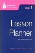 foundation readers 1-lesson planner
