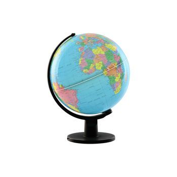 Globo Terraqueo Pvc 33x32x41 Con Luz Azul