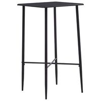 mesa alta de cocina mdf negro 60x60x111 cm vidaxl