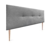 cabecero de tela aqualine con botones 160x105cm con patas camas 150160 - gris