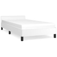 estructura de cama con cabecero sin colchon blanco 90x190 cm vidaxl