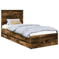 estructura de cama roble ahumado 90 x 200 cm madera ingenieril vidaxl