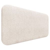 dhome cabecero tapizado liso redondeado tejido luxury para pared acusticos cabeceros absorbentes cabezal cama dormitorio ethnic white 100cm