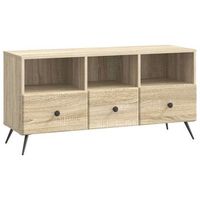 mueble de tv con cajon roble sonoma 102 x 345 x 50 cm vidaxl