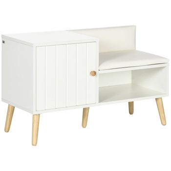 Banco zapatero 80x33x49 cm blanco
